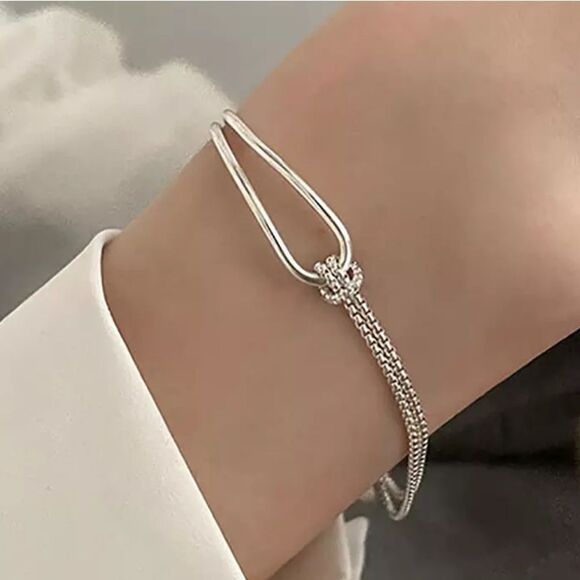 The Mixed Media  Bracelet in 925 silver - Picture 1 of 6